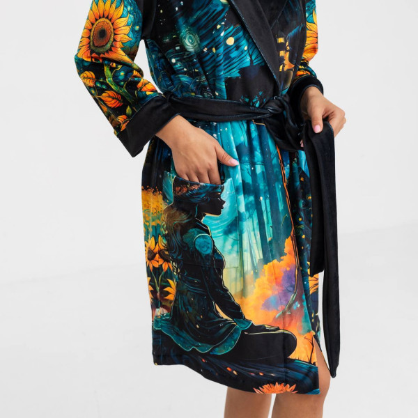 Халат жіночий з плюшевого велюру ексклюзивний Night 18311 L-XL
