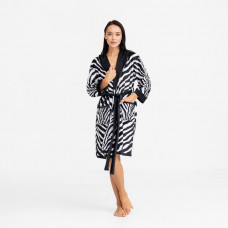 Халат жіночий з плюшевого велюру ексклюзивний Zebra 18266 M-L