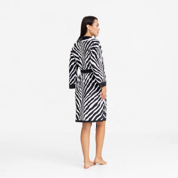 Халат жіночий з плюшевого велюру ексклюзивний Zebra 18266 M-L