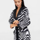 Халат жіночий з плюшевого велюру ексклюзивний Zebra 18266 M-L