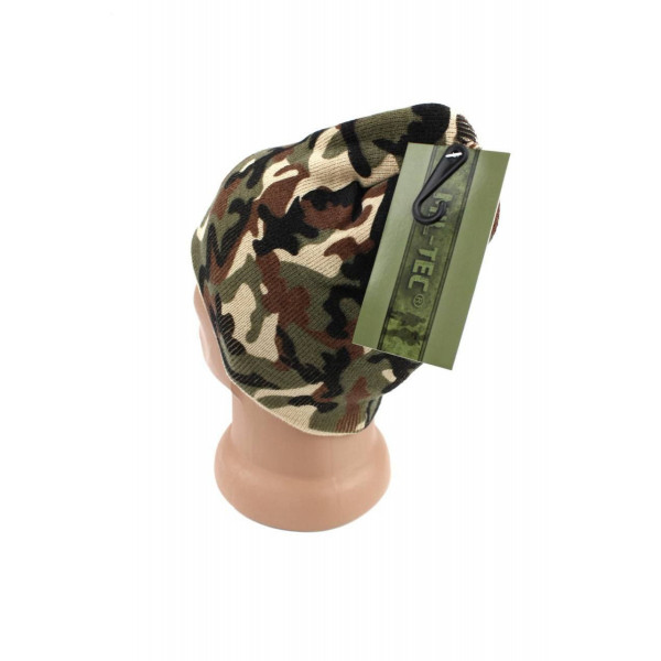 Шапка тактична Beanie Woodland Mil-Tec Німеччина ЗСУ 12138020 8231