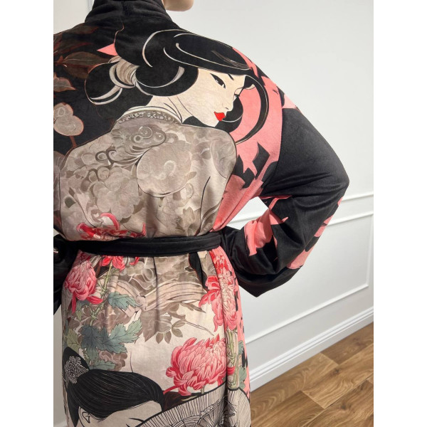 Кімоно жіноче з плюшевого велюру Sakura 29479 2XL