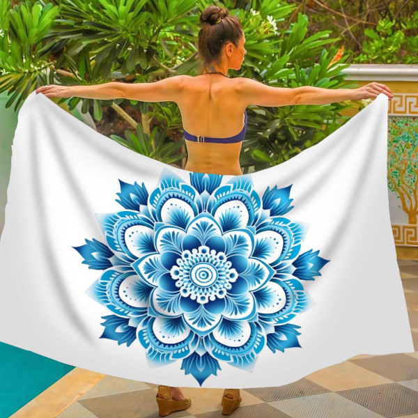 Парео пляжне з 3D принтом Ocean Mandala 31103 80х150 см