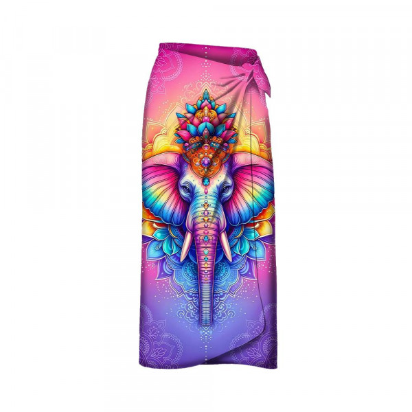 Парео пляжне з 3D принтом Sacred Elephant 31060 150х180 см