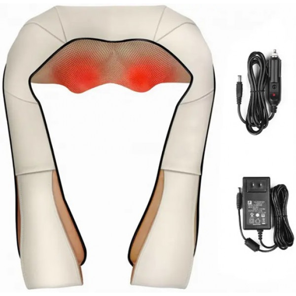 Масажер для шиї та плечей роликовий з функцією обігріву New Massager of Neck Kneading 19123 24 Вт