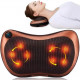 Масажна подушка інфрачервоний роликовий масажер для шиї та спини Massage Pillow 19125 коричнева
