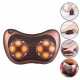 Масажна подушка інфрачервоний роликовий масажер для шиї та спини Massage Pillow 19125 коричнева
