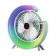Настільний вентилятор безшумний з підсвічуванням RGB Fan Colorful Desktop 19029 м'ятний
