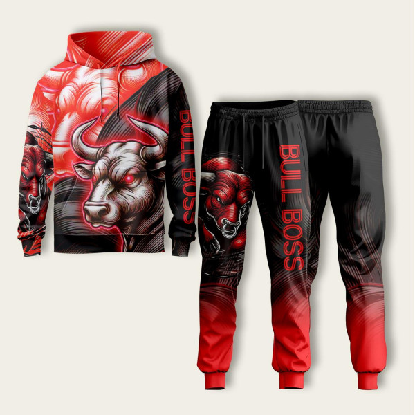 Костюм спортивний худі та штани з 3D принтом BULL BOSS 30925 2XL