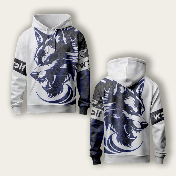 Костюм спортивний худі та штани з 3D принтом WOLF 31008 XL