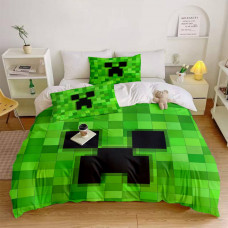 Постільна білизна 3D полуторна з мікросатину Minecraft №5 31462 150х215 см 70х70 см