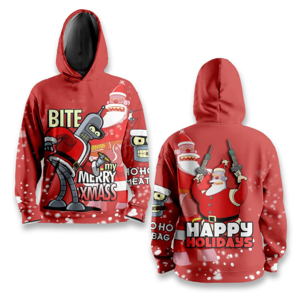 Худі спортивне з 3D принтом HAPPY HOLDAYS 31528 2XL