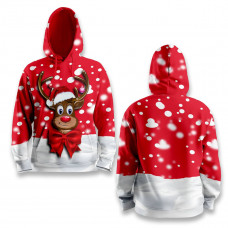 Худі спортивне з 3D принтом Merry Reindeer 31514 2XL