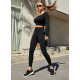 Комплект для фітнесу рашгард та легінси пуш-ап 19185 чорний S