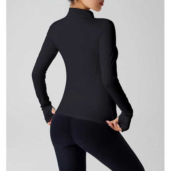 Кофта-zip на блискавці жіноча 19192 XXL чорна