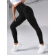 Легінси жіночі в рубчик з пуш-ап 19231 L чорні