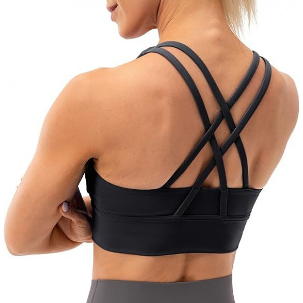 Топ жіночий спортивний зі знімною чашкою 19179 L чорний