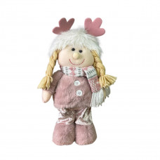 Фігура новорічна Лялька Дівчинка 19328 32 см рожева