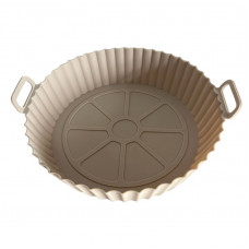 Форма в аерогриль кругла силіконова 19143 20х20х5 см бежева