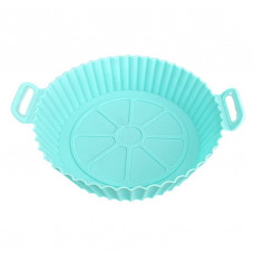Форма в аерогриль кругла силіконова 19317 17х17х4 см бірюзова