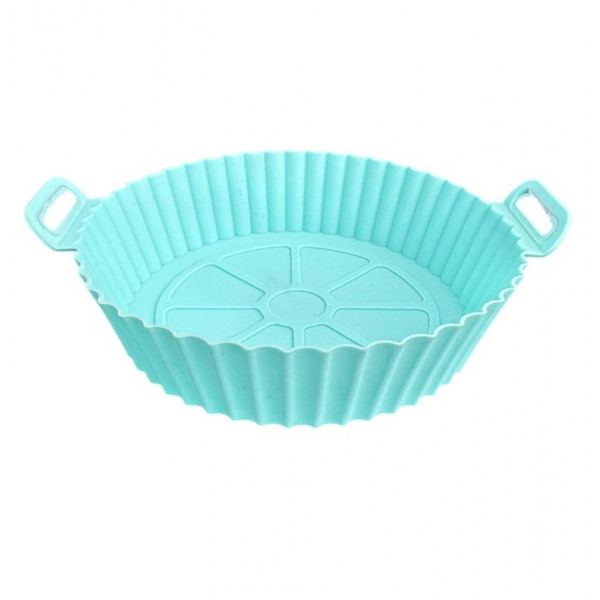 Форма в аерогриль кругла силіконова 19317 17х17х4 см бірюзова