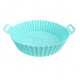 Форма в аерогриль кругла силіконова 19317 17х17х4 см бірюзова