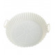 Форма в аерогриль кругла силіконова 19392 20х20х5 см молочна