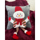 Подушка новорічна 3D Веселий Сніговічок 19288 40х40 см