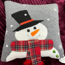 Подушка новорічна 3D Містер Сніговик 19289 40х40 см