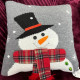 Подушка новорічна 3D Містер Сніговик 19289 40х40 см
