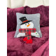 Подушка новорічна 3D Містер Сніговик 19289 40х40 см