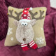 Подушка новорічна 3D Олень 19292 40х40 см