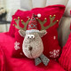 Подушка новорічна 3D Олень червоний 19291 40х40 см