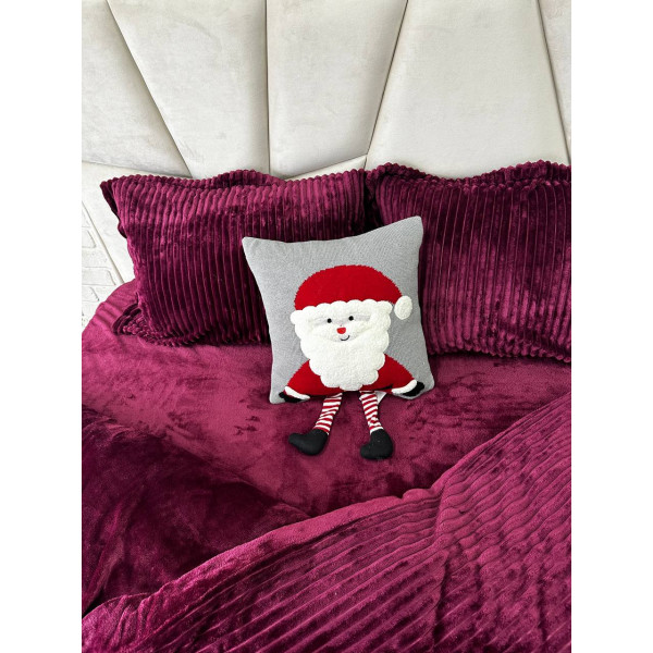 Подушка новорічна 3D Санта Клаус 15047 40х40 см