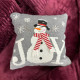 Подушка новорічна 3D Сніговик сірий 19278 40х40 см