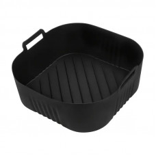 Форма в аерогриль квадратна силіконова 19396 23х23х8 см чорна