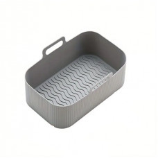 Форма в аерогриль прямокутна силіконова 19397 19х12х7 см сіра