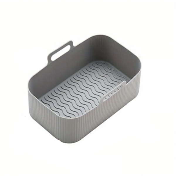 Форма в аерогриль прямокутна силіконова 19397 19х12х7 см сіра