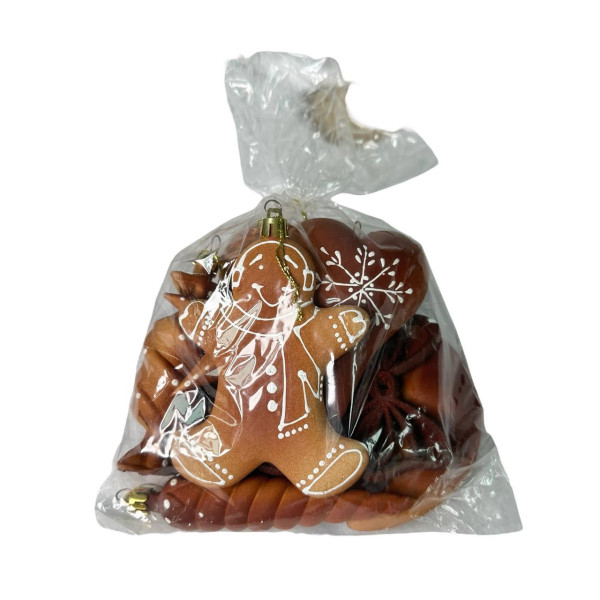 Набір іграшок на ялинку Печиво 19417 9 шт коричневий Набір іграшок на ялинку Печиво 19417 9 шт коричневий