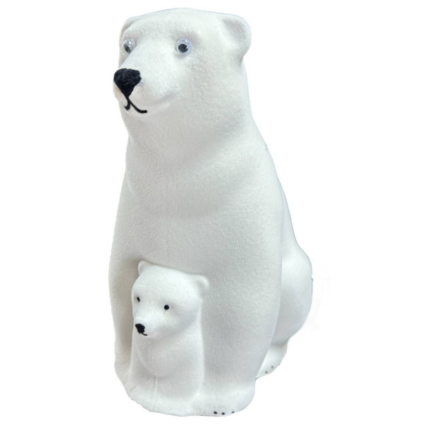 Фігура новорічна Ведмідь 19429 25 см біла Фігура новорічна Ведмідь 19429 25 см біла