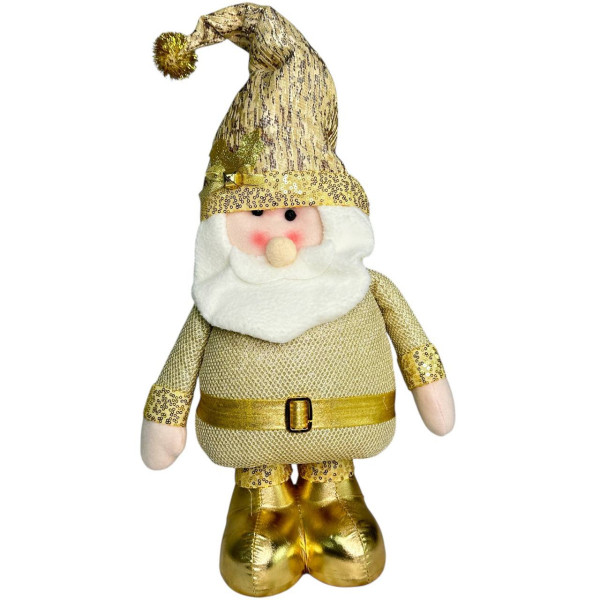 Фігура новорічна телескопічна Золотий Санта 19411 60-90 см Фігура новорічна телескопічна Золотий Санта 19411 60-90 см