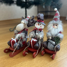 Фігура новорічна Stenson Santa&Сo M17248 19476 25х30 см