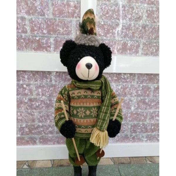 Фігура новорічна на сходах Stenson Bear M17240-B 19488 116 см