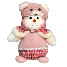 Фігура новорічна телескопічна Stenson Ніжний Сніговик R90763 19442 18 см