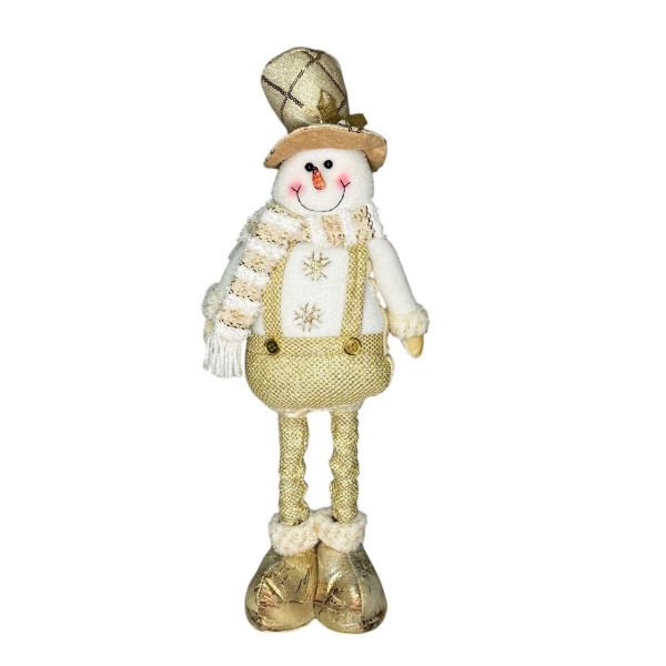 Фігура новорічна телескопічна Stenson R96530 Сніговик 19538 35-47 см