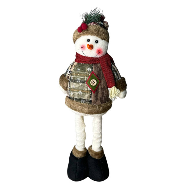 Фігура новорічна телескопічна Stenson Сніговик М48038 19557 35-50 см Фігура новорічна телескопічна Stenson Сніговик М48038 19557 35-50 см