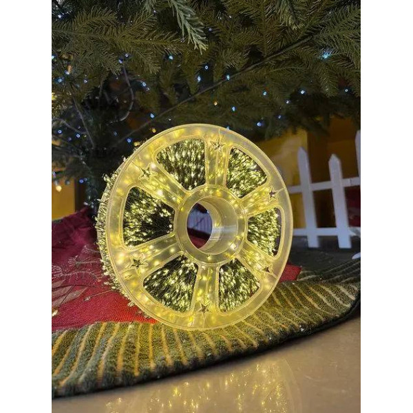 Гірлянда світлодіодна від мережі Роса Y25–24WW 19577 100 м 3000 LED теплий жовтий