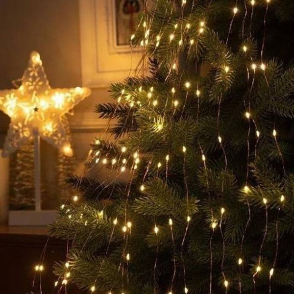 Гірлянда світлодіодна від мережі Хвіст Y25-32 19582 3 м 600 LED теплий жовтий