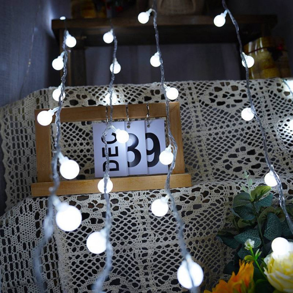 Гірлянда світлодіодна від мережі Кулі Y25-20W 19585 4 м холодний білий