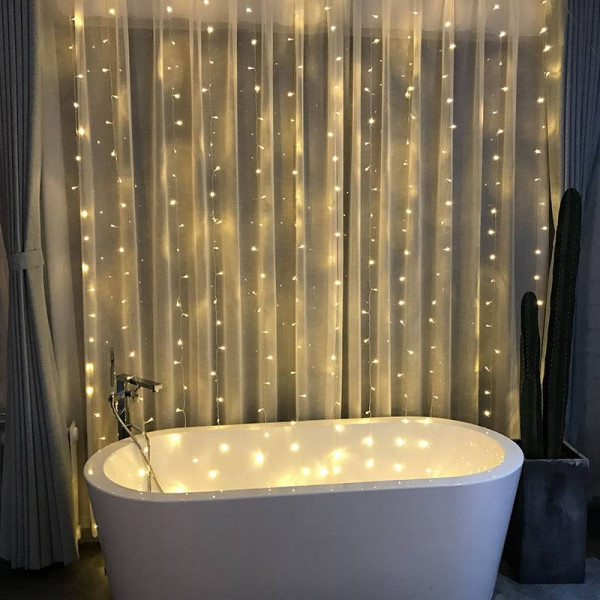 Гірлянда світлодіодна від мережі Штора CRT-011WW 19571 3х2 м 300 LED теплий жовтий